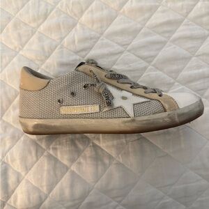 Golden Goose Beige White Star Low-Top Sneaker